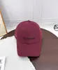 Boné de Baseball Simples Lavável de Algodão Bordado à Mão Estilo Coreano Feminino Letra Revisada Aba Macia Proteção Solar Chapéu Bico de Pato