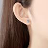 Aretes de Plata Esterlina S925 con Zirconia de Diamante Único para Mujer, Estilo Coreano Simple, Aretes Pequeños Exquisitos de Moda para Hombre de Seis Garras