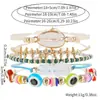 Set de Pulseras Bohemias Europeas y Americanas de Vacaciones para Mujer, Pulsera de Cuentas de Ojo de Concha Dopamina Estilo Playa de Verano para Mujer