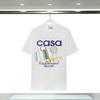 Camiseta solta de manga curta com estampa do logo da letra de Casablanca, nova coleção de verão transfronteiriça