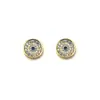 Moda Europea y Americana Geométricos Redondos con Microincrustaciones Ojo del Diablo Pendientes de Diseño Único Personalidad de Nicho Pendientes de Moda para Mujer