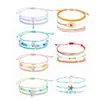 Nuevo Conjunto de Pulseras Trenzadas Arcoíris de Hilo con Cuentas de Estilo Étnico, Sencillo y Moderno, Superventas Transfronterizo Multicapa