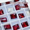 Arte de Uñas rojo oscuro Diamante Fondo Puntiagudo Sangre de Buey Rojo Oscuro Rojo Angora K9 Azúcar Corazón Torcido Diamante Forma Ovalada Accesorios para Uñas