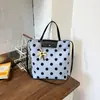 Bolso de mano de lunares de moda 2026 Modelo nuevo Bolso tote con múltiples compartimentos Gran capacidad para el trabajo Diario Hombro Axila