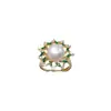 Anillo de Perla de Agua Dulce Natural de Zhuji, Anillo Abierto de Perla Grande Elegante de Gama Alta, Joyería de Moda para Mujer al por Mayor