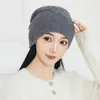 Suave y Pegajoso Cachemir 2026 Otoño/Invierno Nuevo Estilo para Mujer Jacquard Cordón Protección Cálida para Orejas Moderno Protección contra el Frío Gorro Turbante de Punto