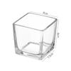 Copo Quadrado para Vela DIY Copo Vazio Copo para Aromaterapia Caseira Ornamento Castiçal de Cristal Copo de Vidro Transparente Garrafa de Vidro