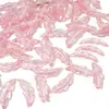 10 peças de contas de pena acrílicas galvanizadas AB iridescentes para pulseira e colar artesanais DIY kit de materiais de acessórios