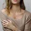Collar con Número y Letra de Lista de Deseos de Amazon Accesorio de Colgante de Barra Recta de Moda Joyería Estilo Corto Apilable Letras Inglesas