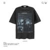 Camiseta de manga corta con estampado de personajes de hip hop americano de algodón pesado de 250 gramos para hombre y mujer, holgada, de verano, de marca high street, venta al por mayor
