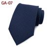 El fabricante suministra corbata de poliéster de 8 cm para hombre, corbata lisa casual de moda