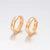 Pendientes de Aro Geométrico Simple Lisos Xuping Aleación de Cobre Chapado en Color 18K Estilo Vintage Moda Clip para Oreja Venta al por Mayor