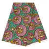 1 Pieza de Tela de Batik Étnico Africano Estampado con Impresión de Penetración Doble Cara Tela de Batik Africano de Poliéster