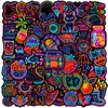 Colección transfronteriza de 50-300 pegatinas de neón, pegatinas de graffiti coloridas creativas y personalizadas, impermeables