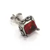 Pendientes Cuadrados de Zirconia y Acero de Titanio para Hombre de Moda Estilo Japonés y Coreano Nicho Gama Alta Retro Yuppi Pendientes Guapos para Hombre