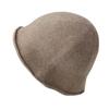 Gorro de Cachemir para Mujer, Otoño e Invierno, 100% Cachemir Puro, Gorro Grueso de Tres Hilos, Borde Plano Enrollado, Cálido, Moderno Gorro de Pescador Tejido