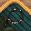 Pulsera de Piedra Natural Estilo Étnico Tibetano Nuevo Retro Simple Personalidad para Hombre y Mujer Serie Cuentas Nepalés Tejida