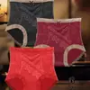 Calcinha Wen Nu 302 de Cintura Alta com Renda e Modal Costurados, Moda de Alto Padrão que Exala o Senso de uma Dama Nobre, Calcinha Sexy que Cria uma Sensação Luxuosa