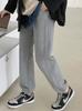 Pantalones deportivos con costuras laterales y forro polar para mujer, otoño e invierno, gruesos, cálidos, cintura elástica, holgados, casuales, tipo harem, pantalones deportivos con tobilleras