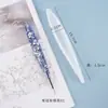 Molde de Resina de Cristal DIY Amapola Bolígrafo Bolígrafo Papelería Hecha a Mano Suministros de Oficina Molde de Silicona con Superficie de Espejo