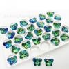 Pingente de cristal de borboleta pingente de vidro colorido joias de borboleta de cristal acessórios de cabelo DIY acessórios para colar brincos fabricantes