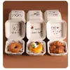 Caja de Pulpa de Papel Desechable para Hamburguesa Personalizable Ecológica Biodegradable Soporta Impresión Caja para Hamburguesa de 4 pulgadas 6 pulgadas Grado Alimenticio