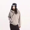 Cárdigan con Doble Cremallera Sudadera con Capucha Chaqueta de Capa de Aire Otoño e Invierno Grueso Ropa para Pareja para Hombres y Mujeres Gris Negro En Stock