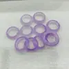 Anel de Jade Moderno, Anel com Padrão de Flor de Jadeíta, Anel Verde Roxo Completo Tipo Gelo, Anel Colorido DIY, Anel de Jadeíta Quartzítica