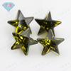 Anel de pentagrama de zircônia AAA Huagang gem cor da superfície zircônia artificial CZ gem Hao pedra verde oliva