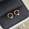 Brincos Minimalistas Estilo Coreano Cor Champanhe Círculo Torcido com Diamante Único, Simples e Elegantes, Modernos para o Dia a Dia, Brincos Geométricos