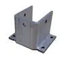 Cubierta para pie de base rectangular de tres lados de hierro para madera anticorrosión aleación de aluminio tubo cuadrado parte de fijación de madera parte de conexión sin soldadura