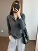 Estilo coreano, tacto de alta calidad: este versátil suéter de punto se puede usar en tres estaciones, creando un look estilizado y elegante. Perfecto para usar en capas. Suéter de punto para mujer, otoño/invierno 2026, H091612