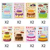 Pegatinas de Cara Cambiante para Pastel de Cumpleaños Transfronterizas Pegatinas de Rompecabezas Impermeables de Dibujos Animados Pegatinas Creativas para Fiesta de Cumpleaños DIY Personalización