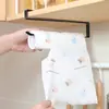 Portarrollos de Papel de Cocina Grande, Estante para Rollos sin Taladro para Gabinete, Estante de Almacenamiento para Papel de Cocina, Film Transparente y Paños de Limpieza