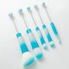 Ventas directas de fábrica venta caliente DIY con cuentas juego de brochas de maquillaje profesionales de 5 piezas con mango de metal corrector sombra de ojos brocha para cejas cabeza magnética de cambio libre juego de brochas de maquillaje con cuentas hechas a mano