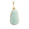 Collar Colgante de Jadeíta Birmana Natural Grado A Guan Yu Guanyin Jade Transmisión en Vivo Entrega Directa de Fábrica S2121502