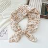 68 Algodón y Lino Estilo Coreano Pañuelo Cuadrado Pequeño para Mujer Primavera y Otoño Versátil Suave Transpirable Protección para el Cuello Pañuelo Fino Decorativo Pañuelo Pequeño