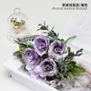 Ramo de boda de rosa artificial estilo ins transfronterizo, flores de seda para boda, decoración del hogar flores artificiales al por mayor