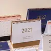 Novo Calendário 2027 Simples e Fresco Ornamento de Mesa Criativo Planejador Versão em Inglês Calendário