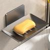 Jabonera sin perforaciones, escurridor de jabón para inodoro, estante para guardar jabón de baño, estante para colgar en la pared para el hogar