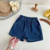 Pantalones Cortos de Mezclilla para Niños Verano Nuevo Ropa Coreana para Niños Pantalones 2026 Niños y Niñas Verano Delgados Elegantes Cortos Nuevo