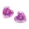 Suministro de Fábrica Moissanita Rosa en Forma de Corazón de 0.5-3 Quilates Piedra Suelta de Moissanita en Forma de Corazón con Certificado GRA