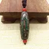 Colar Antigo Xizang-style com Contas de Nove Olhos Ágata Olho Lutong Corrente de Lã Estilo Étnico Versátil