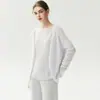Nueva colección de otoño: Cárdigan de cuello redondo 100% cachemira pura, estilo dos piezas falso, suéter de punto holgado para mujer en un estilo relajado