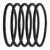 Elástico de Cabelo Sem Costura de Nylon Grau A 03, Elástico Simples Preto para Rabo de Cavalo Alto, Elástico Durável Espesso de 3mm para Cabelo de Estudante