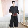 Conjunto de Ropa de Verano para Mamá 2026 Nuevo y Elegante Conjunto de Camisa de Manga Corta para Mujeres de Mediana Edad y Mayores, Top Talla Grande