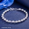Yihua Taobao Mais Vendido Fabricante de Joias Pronta Entrega Prata Feita à Mão 6mm Pulseira de Contas Budistas Ocasal Pulseira de Contas Redondas