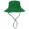 En stock Algodón Puro Lavado Sombrero de Pescador con Volantes Hyun-a Sombrero de Cubo para Mujer para Compras y Viajes Sombrero de Sol Personalizado de Moda