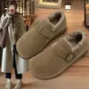Zapatos de mujer tipo Birkenstock con forro polar todo incluido, nueva colección de invierno 2026, calzado para exteriores, zapatos de algodón esponjosos, antideslizantes, cálidos y adecuados para condiciones de nieve