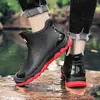 Nuevas Botas de Lluvia para Hombre 2024 Suela Gruesa Antideslizantes Impermeables Botas de Lluvia Cortas Tendencia de Moda Ropa Exterior Resistentes al Desgaste Zapatos de Goma Cocina